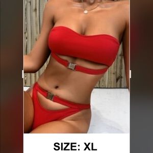 ❗️SALE❗️Red Shein two piece bathing suit